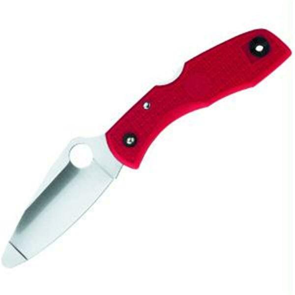 Spyderco Delica Trainer Red FRN Handle Dull Edge C11TR